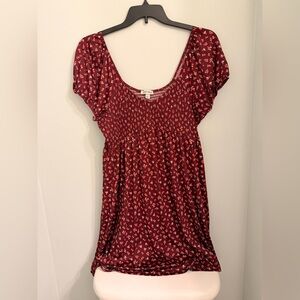 Derek Heart Burgundy Floral dress